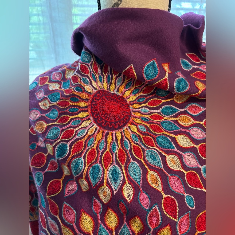 Colorful Embroidered wrap